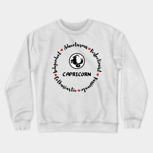 Capricorn ♑🐐 Zodiac Sign Astrology Horoscope Crewneck Sweatshirt